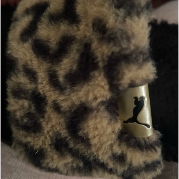 Size 8, Puna , leopard print, house slippers, rubber bottoms CHEAP & cool, comfy - Picture 4 of 7